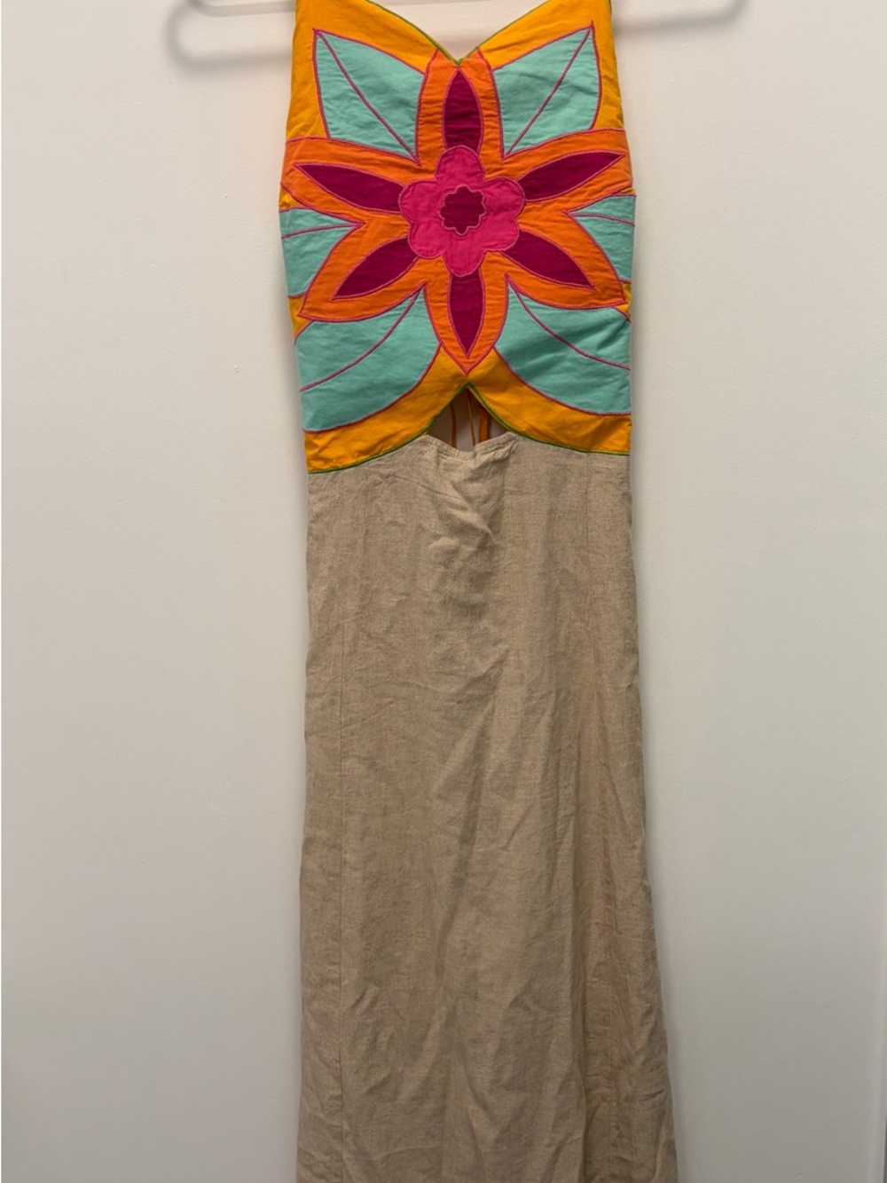 Celandine x Anthropologie Floral Appliqué Maxi Dress — Size L